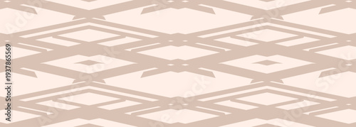 Gentle seamless pattern. Crafted warm ambiance through delicate lattice pattern in beige. Harmonious minimalist interior element featuring smooth beige background with detailed diamond grid pattern