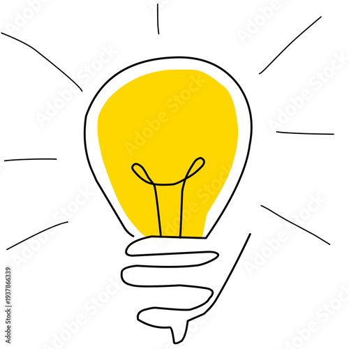 light bulb vector illustration for idea solution creative 