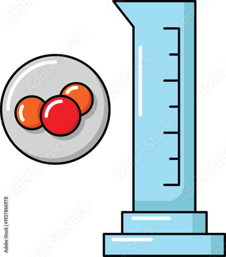 design  Graduated Cylinder, illustration icon