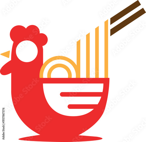 The Chicken Guarding a Warm Bowl of Noodles