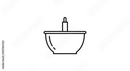 Simple line drawing of a sink.
