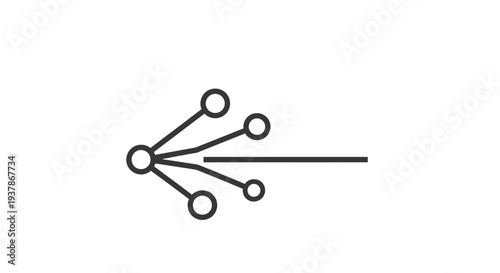 Simple Line Drawing of Network Structure.