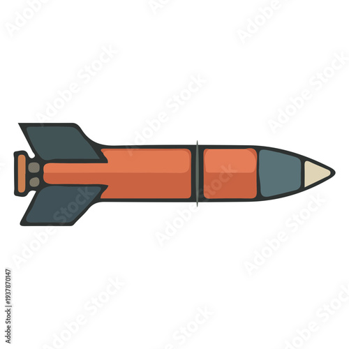 Cartoon Missile Icon