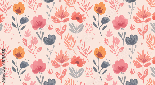 Whimsical botanical illustration with playful and colorful accents