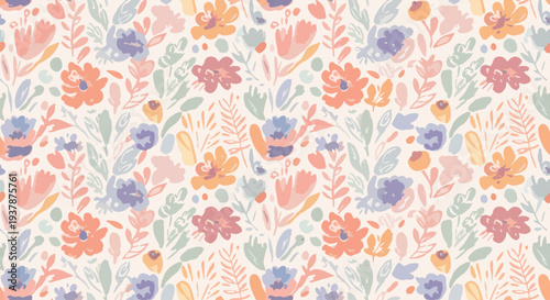 Minimal flower pattern with a clean and modern composition