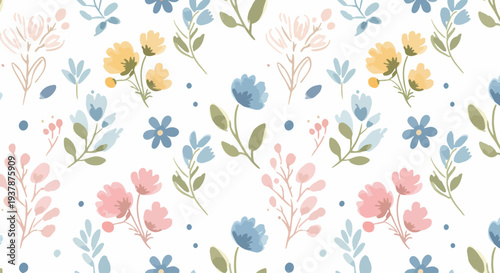 Elegant flower arrangement forming a seamless and decorative composition