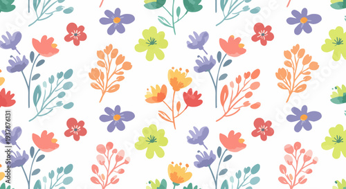 Subtle watercolor flower print with soft edges and a dreamy, artistic aesthetic throughout the design