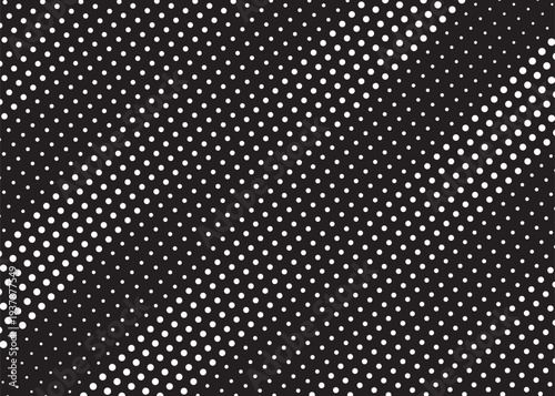 Black and White Halftone Dot Gradient Background