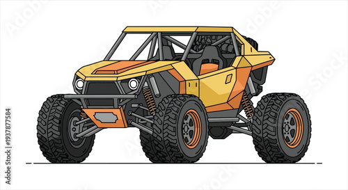 Off-Road Buggy Blueprint – Adventure Terrain Vehicle CAD Technical Drawing