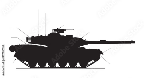 Tank Blueprint – Armored Military Vehicle CAD Technical Drawing