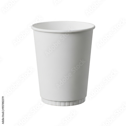 Wallpaper Mural A plain white disposable paper cup with a simple design Torontodigital.ca