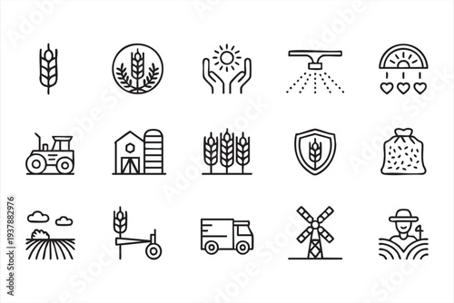 Candy Dessert And Beverage Outline Icons For Restaurant And Cafe Design