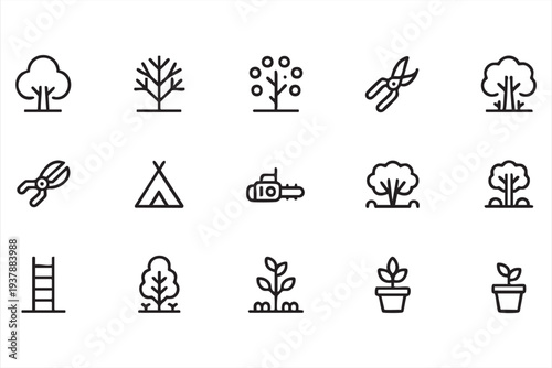 Barista Coffee And Tea Cup Line Icons For Beverage Menus