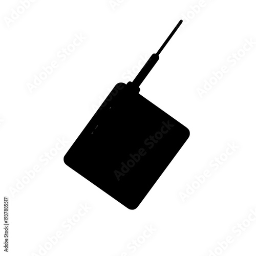 Minimal Walkie-Talkie Flat Vector Icon on White Background