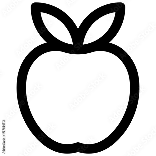Apple. Editable stroke vector icon.