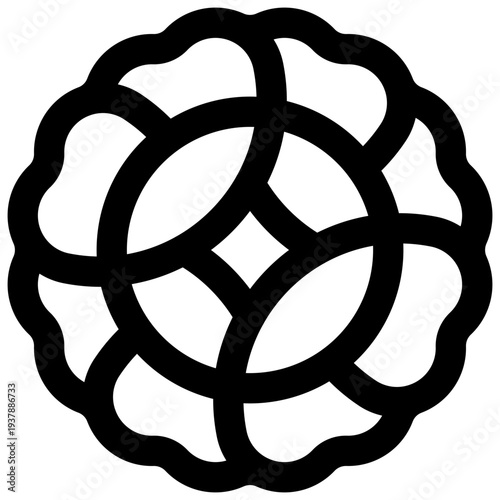 Cabbage. Editable stroke vector icon.