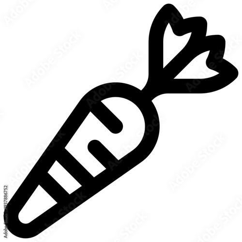 Carrot. Editable stroke vector icon.