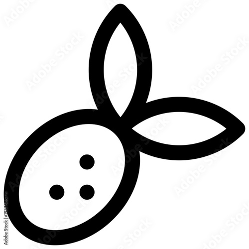 Kumquat. Editable stroke vector icon.