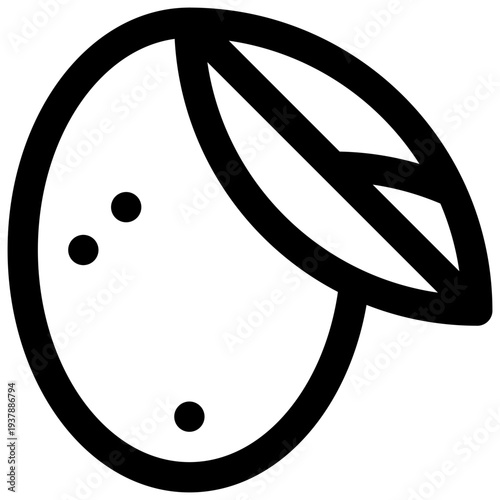 Mango. Editable stroke vector icon.