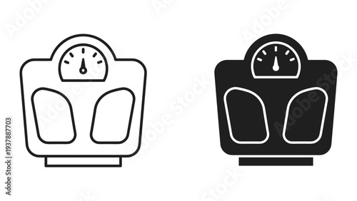 Scale Icon Vector Health Measure Commercial