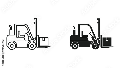 Forklift Box Lifting Logistics Industry Transportation