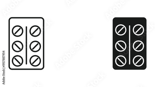 Pills Blister Pack Medical Treatment Health Care Icon