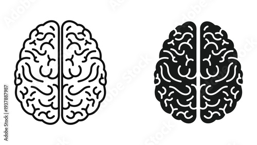 Brain Icons Comparison Analytical Thought