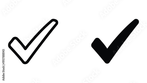 Check Mark Icon Set Approval Confirmation Decision