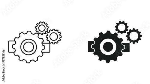 Gears Mechanism Industry Concept Symbols