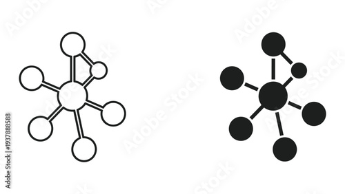 Network Structure Icon Data Connection Hub