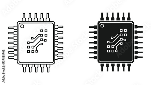 Microchip circuit technology electronic component representation