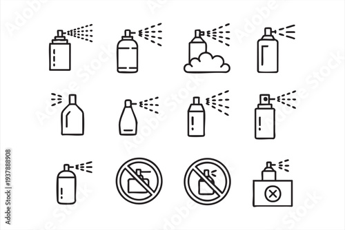 Bedroom Sleep Symbols with Bed Lamp Alarm and Pillow Icons