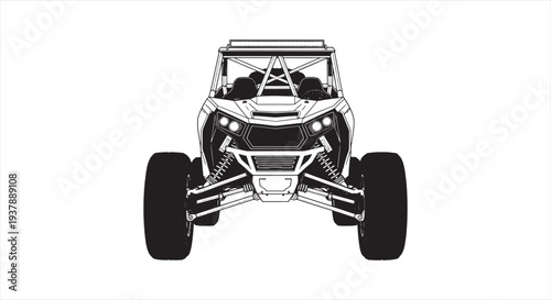 Off-Road Buggy Blueprint – Adventure Terrain Vehicle CAD Technical Drawing
