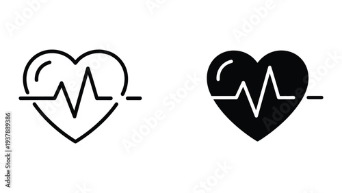 Heartbeat EKG Cardiogram Medical Symbol