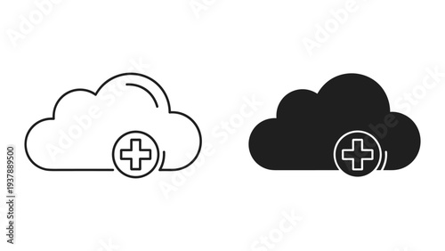 Cloud Add Icon Data Upload Service