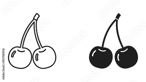 Cherry Icons Food Fruit