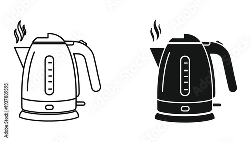 Kettle Steam Icon Kitchen Appliance Commercial Use