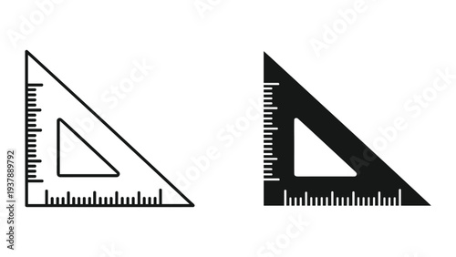 Triangle Ruler Measurement Tool Geometry Engineering