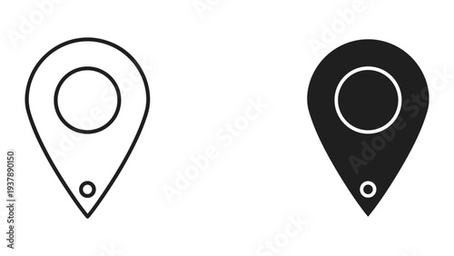 Geolocation Pin Map Marker Two Styles