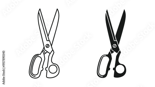 Scissors Icon Sharp Design Commercial Tool