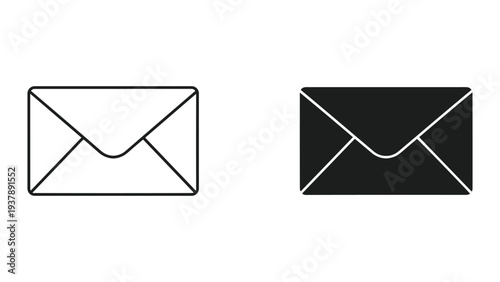 Envelope Icon Outline Silhouette Communication Message
