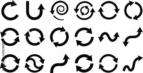 Creative doodle arrows success path continuous improvement loop vector illustration