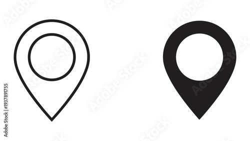 Location Pin Icons Navigation Map Marker Business Design