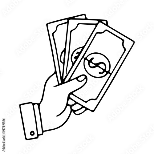 Hand Holding Cash Money