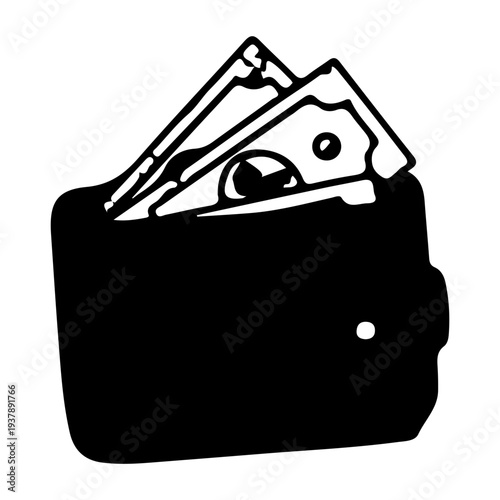 Wallet with Cash Icon