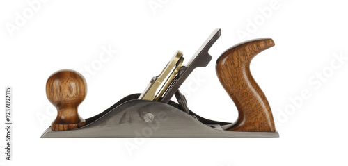 Metal wood plane with wooden handle