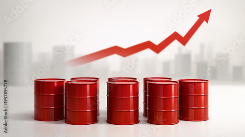 Oil Barrels & Rising Trend:...