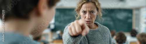 Teacher's Scolding: A stern...