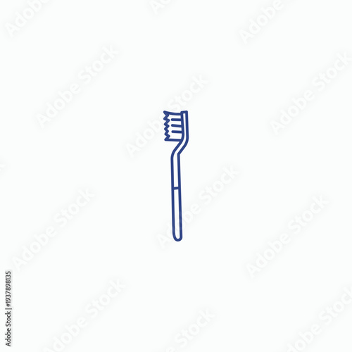 Hand Drawn Toothbrush Doodle Icon – Dental Hygiene Oral Care Brush Outline Vector

