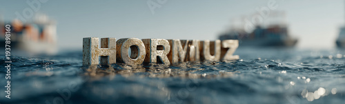 Hormuz lettering in water: ...